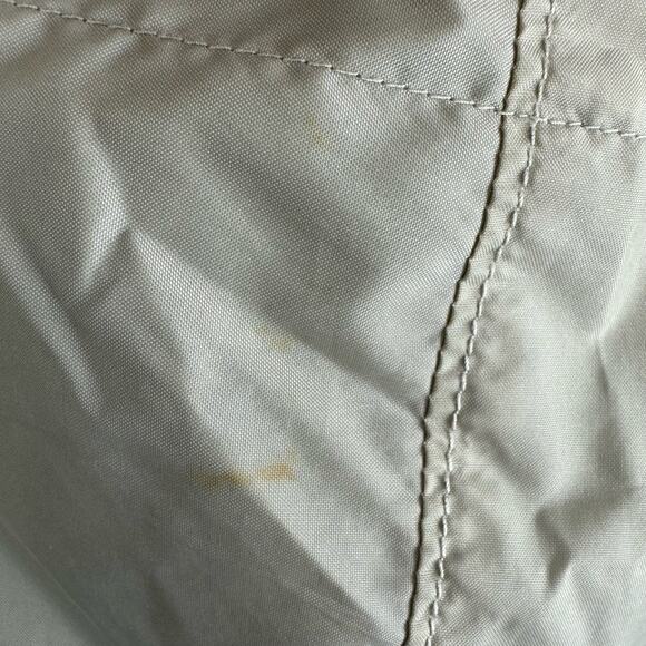 Columbia Sage Green Tan Lightweight Hooded Full Zip Packable Windbreaker Size M - Picture 9 of 13